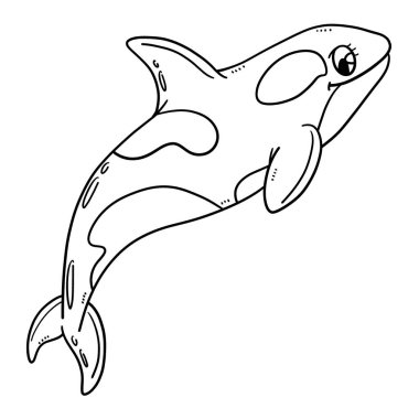 A cute and funny coloring page of a Mother Killer Whale. Provides hours of coloring fun for children. Color, this page is very easy. Suitable for little kids and toddlers.