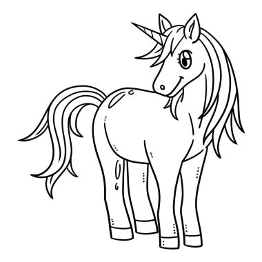 A cute and funny coloring page of a Mother Unicorn. Provides hours of coloring fun for children. Color, this page is very easy. Suitable for little kids and toddlers.