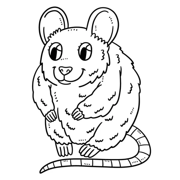 Cute Funny Coloring Page Mother Mouse Provides Hours Coloring Fun — Vector de stock