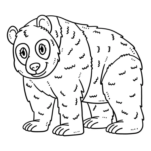 Cute Funny Coloring Page Mother Panda Provides Hours Coloring Fun — Stockový vektor