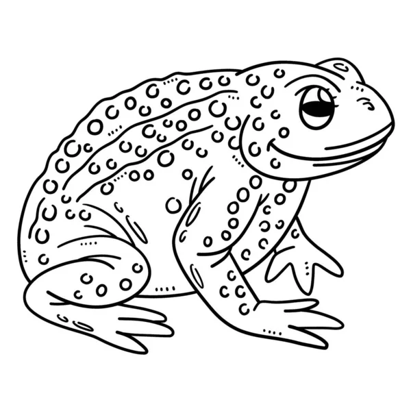Cute Funny Coloring Page Mother Frog Provides Hours Coloring Fun — Vector de stock
