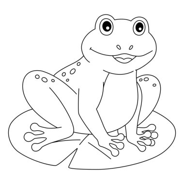 A cute and funny coloring page of a Spring Frog. Provides hours of coloring fun for children. To color, this page is very easy. Suitable for little kids and toddlers.