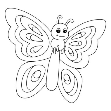 Bir kelebeğin sevimli ve komik renkli sayfası. Çocuklar için saatlerce boyama eğlencesi sağlıyor. Renklendirmek için, bu sayfa çok kolaydır. Küçük çocuklar ve yeni yürümeye başlayanlar için uygun..