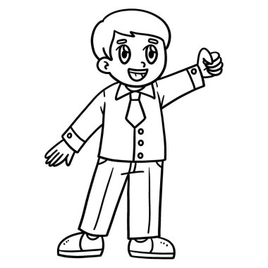 A cute and funny coloring page of Boy Talking. Provides hours of coloring fun for children. Color, this page is very easy. Suitable for little kids and toddlers.