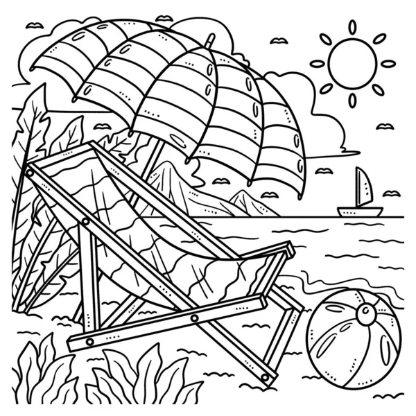 A cute and funny coloring page of Sun Lounger and Sunshade. Provides hours of coloring fun for children. Color, this page is very easy. Suitable for little kids and toddlers.