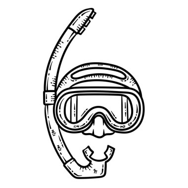 A cute and beautiful coloring page of a Snorkel. Provides hours of coloring fun for adults.