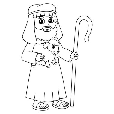 Bir çobanın sevimli ve komik renkli sayfası. Çocuklar için saatlerce boyama eğlencesi sağlıyor. Renk, bu sayfa çok kolay. Küçük çocuklar ve yeni yürümeye başlayanlar için uygun..
