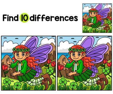  Aziz Patrick Günü Yonca Çocuk aktivite sayfasında farklılıkları bul ya da tespit et. Çocuklar için eğlenceli ve eğitici bir bulmaca eşleştirme oyunu.