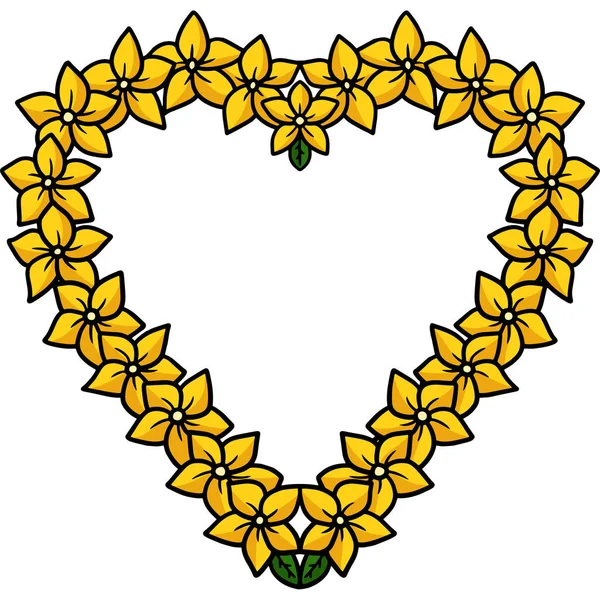 Αυτό Κλιπ Κινουμένων Σχεδίων Δείχνει Μια Απεικόνιση Λουλούδι Καρδιά — Διανυσματικό Αρχείο