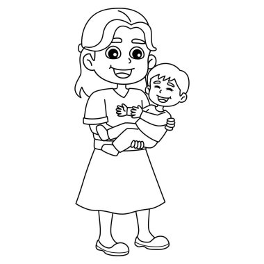 Çocuğu Tutan Anne 'nin şirin ve komik renkli bir sayfası. Çocuklar için saatlerce boyama eğlencesi sağlıyor. Renk, bu sayfa çok kolay. Küçük çocuklar ve yeni yürümeye başlayanlar için uygun..