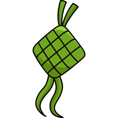 Bu karikatür parçası bir Ketupat çizimini gösterir.
