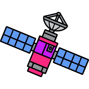 Bu karikatür parçası bir Uzay Uydusu çizimini gösterir.