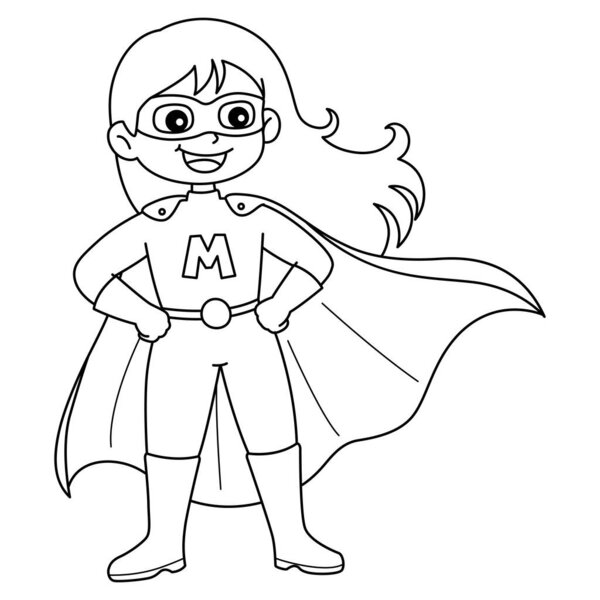 Милая и смешная раскраска Супермамочки. Обеспечивает детям часы раскрашивания. Цвет, эта страница очень проста. Подходит для маленьких детей и малышей.