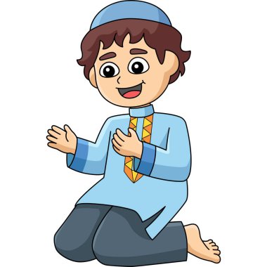 Bu karikatür, müslüman bir gencin dua ettiğini gösteriyor..