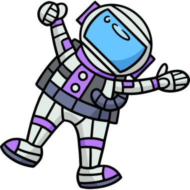 Bu karikatür bir astronot illüstrasyonunu gösterir.