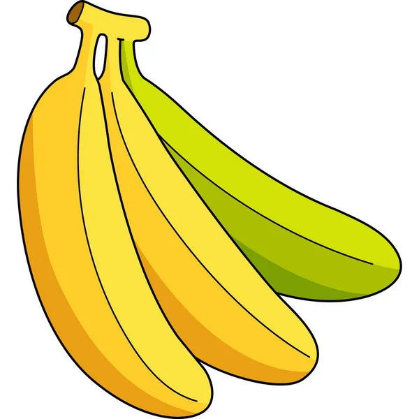 Карикатура Иллюстрирует Банановый Фрукт — стоковый вектор