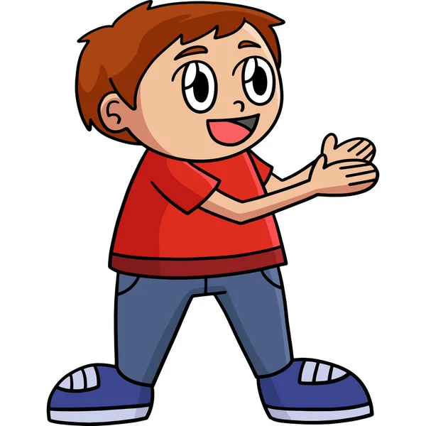 这个卡通片里有一个快乐男孩的例子 — 图库矢量图片