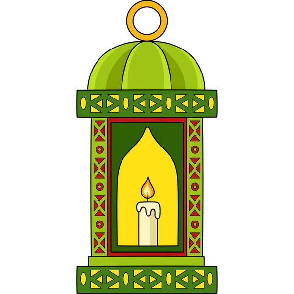 Cartoon Clipart Shows Ramadan Lantern Illustration — Vettoriale Stock