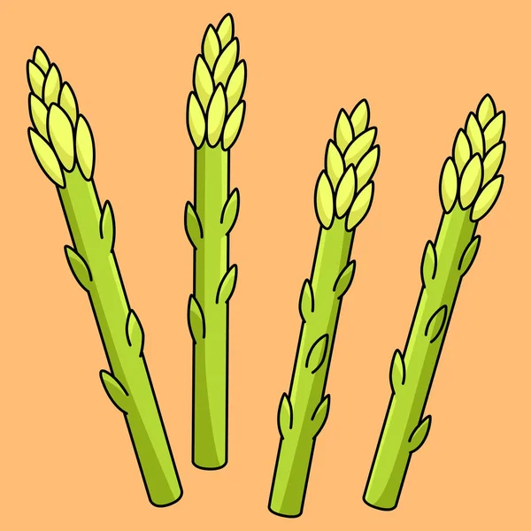 Stock vector This cartoon clipart shows an Asparagus Vegetable illustration.