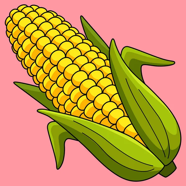 Dieser Cartoon Clip Zeigt Eine Illustration Von Maisfrüchten — Stockvektor