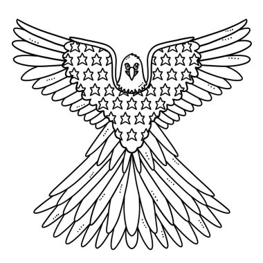 Bir Amerikan Kartalı 'nın sevimli ve komik renkli sayfası. Çocuklar için saatlerce boyama eğlencesi sağlıyor. Renk, bu sayfa çok kolay. Küçük çocuklar ve yeni yürümeye başlayanlar için uygun..