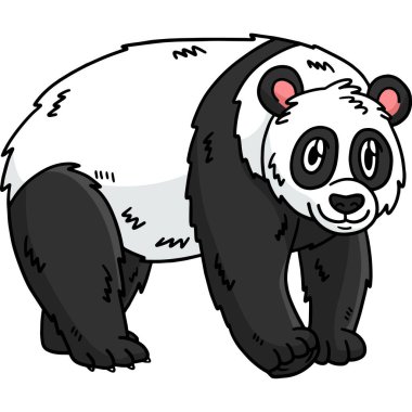 Bu karikatür bir panda illüstrasyonunu gösteriyor.