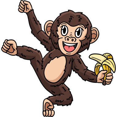 Bu karikatür parçası bir maymun illüstrasyonu gösteriyor.