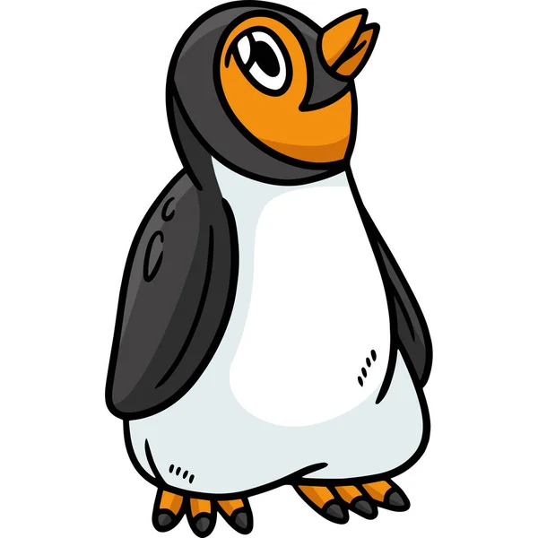 Questa Clipart Cartone Animato Mostra Pinguino Illustrazione — Vettoriale Stock