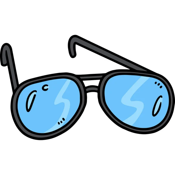 Cartoon Clipart Shows Sunglasses Illustration — Stock Vector