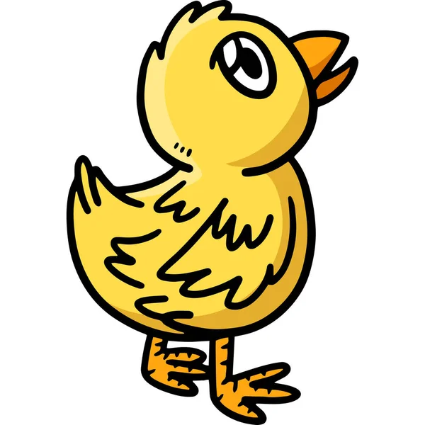 Cartoon Clipart Shows Chick Illustration — Stock Vector