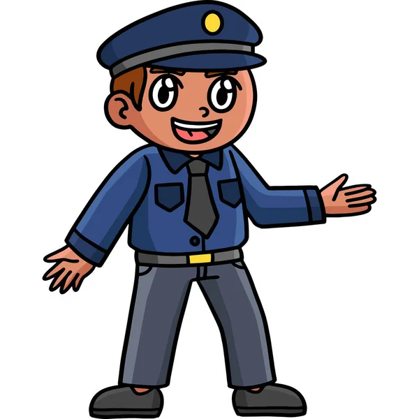Карикатура Иллюстрирует Policeman — стоковый вектор