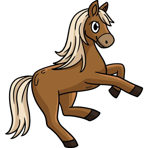 Questo Cartone Animato Clipart Mostra Cavallo Illustrazione — Vettoriale Stock