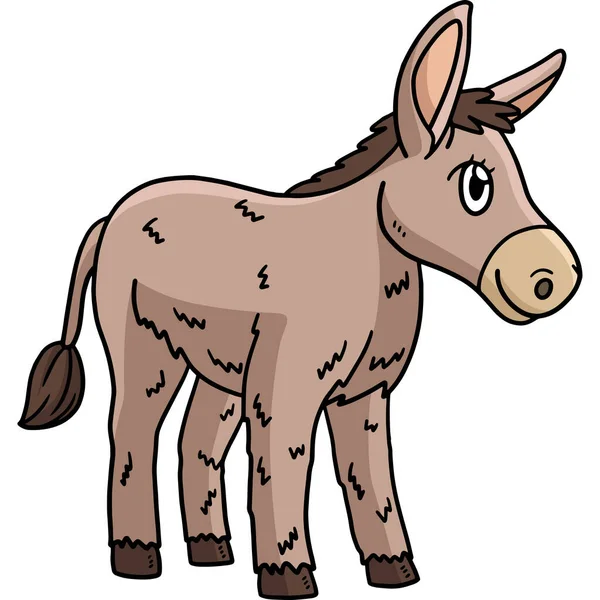 Dieser Cartoon Clip Zeigt Eine Esel Illustration — Stockvektor