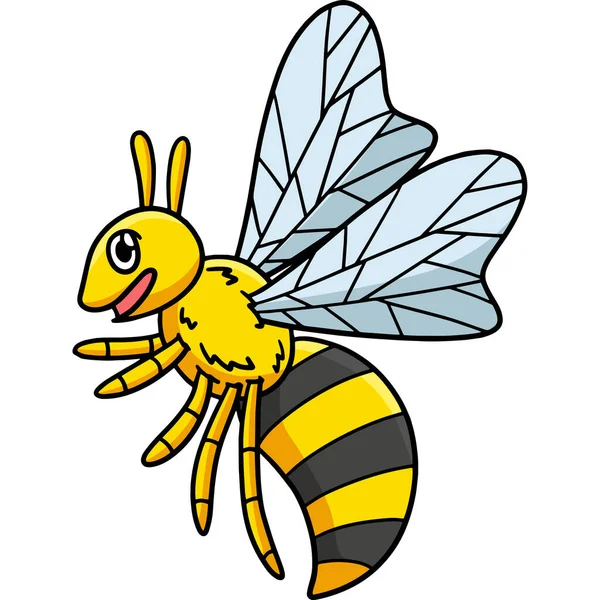Этом Карикатурном Ролике Изображена Пчела — стоковый вектор