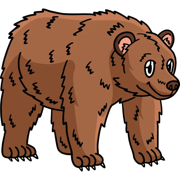 Cartoon Clipart Shows Bear Illustration — Stock Vector