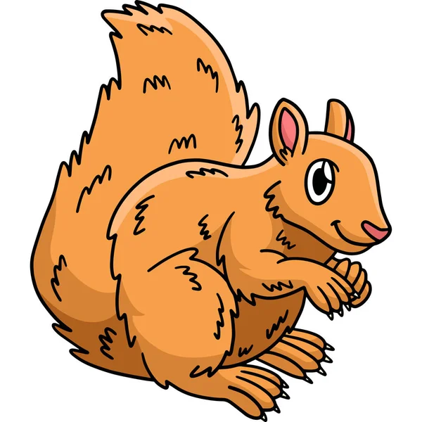Dieser Cartoon Clip Zeigt Eine Eichhörnchen Illustration — Stockvektor