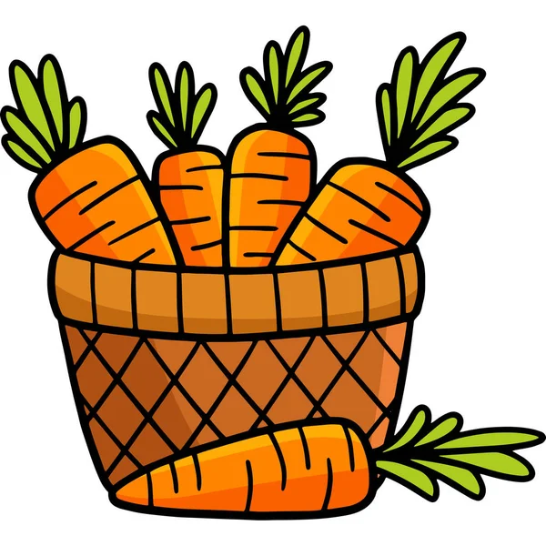 Cuplikan Kartun Ini Menunjukkan Ilustrasi Carrots - Stok Vektor