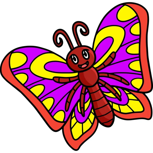 Dieser Cartoon Clip Zeigt Eine Schmetterling Illustration — Stockvektor