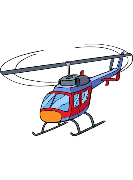만화의 단면은 헬리콥터의 줍니다 — 스톡 벡터