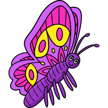 Bu karikatür klibinde kelebek çizimi var..