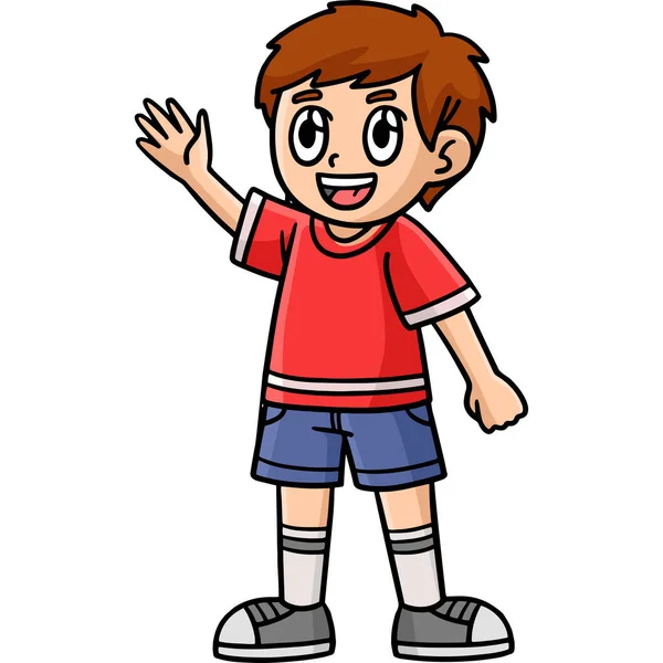 Dieser Cartoon Clip Zeigt Eine Happy Boy Illustration — Stockvektor