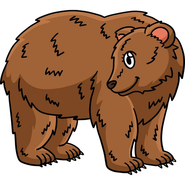 Cartoon Clipart Shows Mama Bear Illustration — Stock Vector