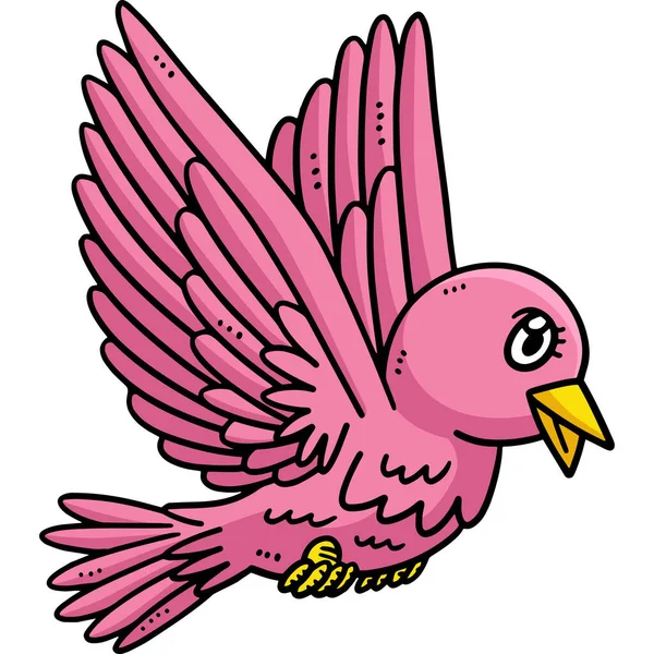 Tento Kreslený Kliparty Ukazuje Létající Pták Ilustrace — Stockový vektor