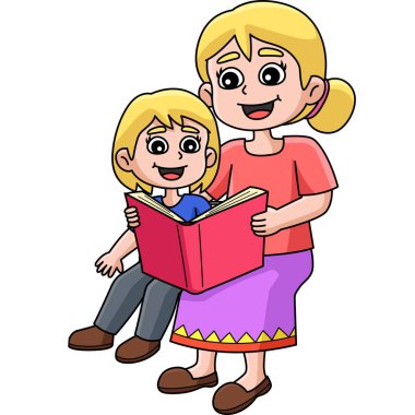 Bu karikatür, Anne-Çocuk Okuma Kitabı illüstrasyonunu gösteriyor.