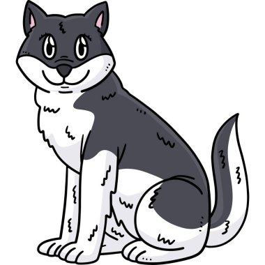 Bu karikatür bir Anne Köpek illüstrasyonunu gösteriyor.