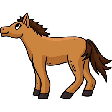 Bu karikatür parçası bir tay çizimi gösteriyor.