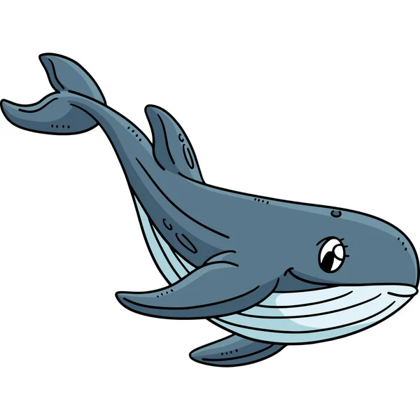 Цей Карикатурний Кліп Показує Ілюстрацію Дитячого Кита Акули — стоковий вектор