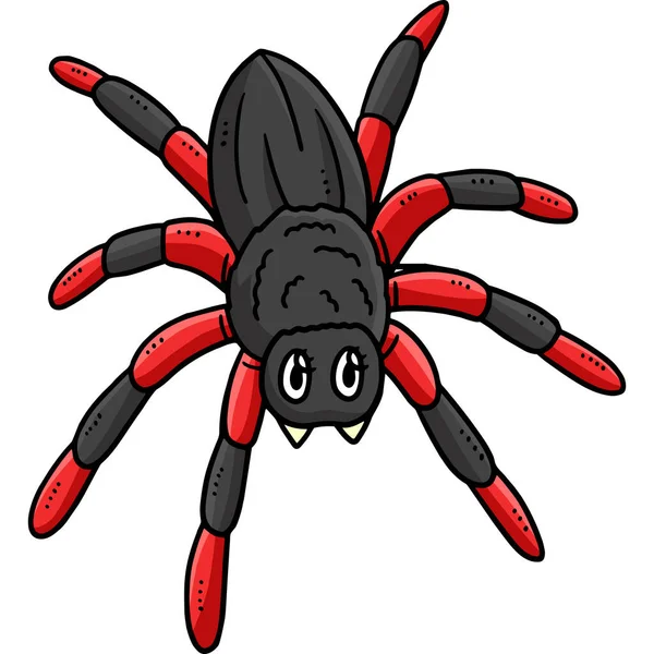 Dieser Cartoon Clip Zeigt Eine Mutter Spinne Illustration — Stockvektor