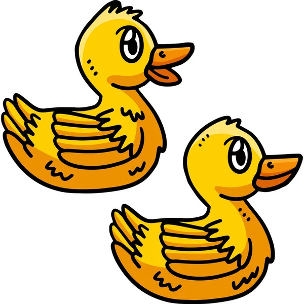 Tento Kreslený Kliparty Ukazuje Duckling Ilustrace — Stockový vektor