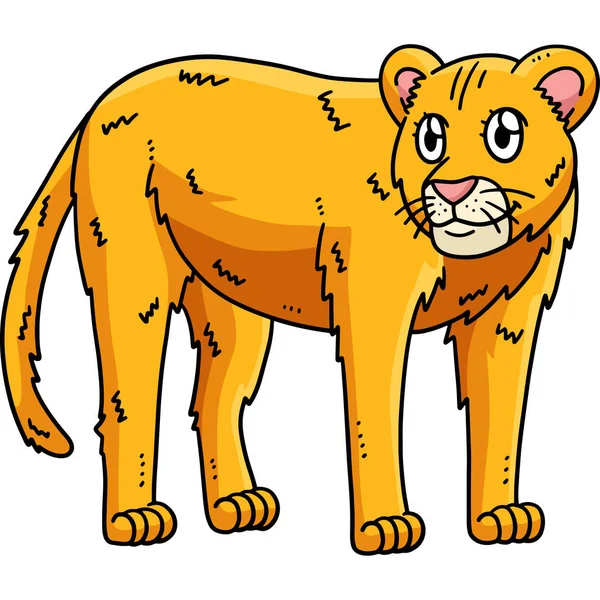Карикатура Иллюстрирует Mother Lion — стоковый вектор